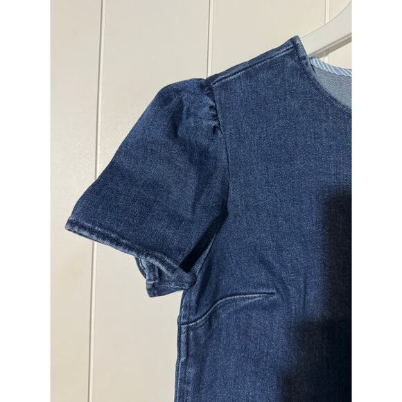 Draper James · Size 0 · Shift Dress · Denim · Above Knee · Blue Wash New - Picture 3 of 8